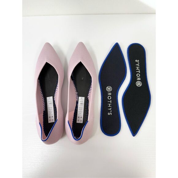 Rothy's The Point Petal Pink Flats 8.5 Pointed Toe Slip-On - Picture 7 of 8
